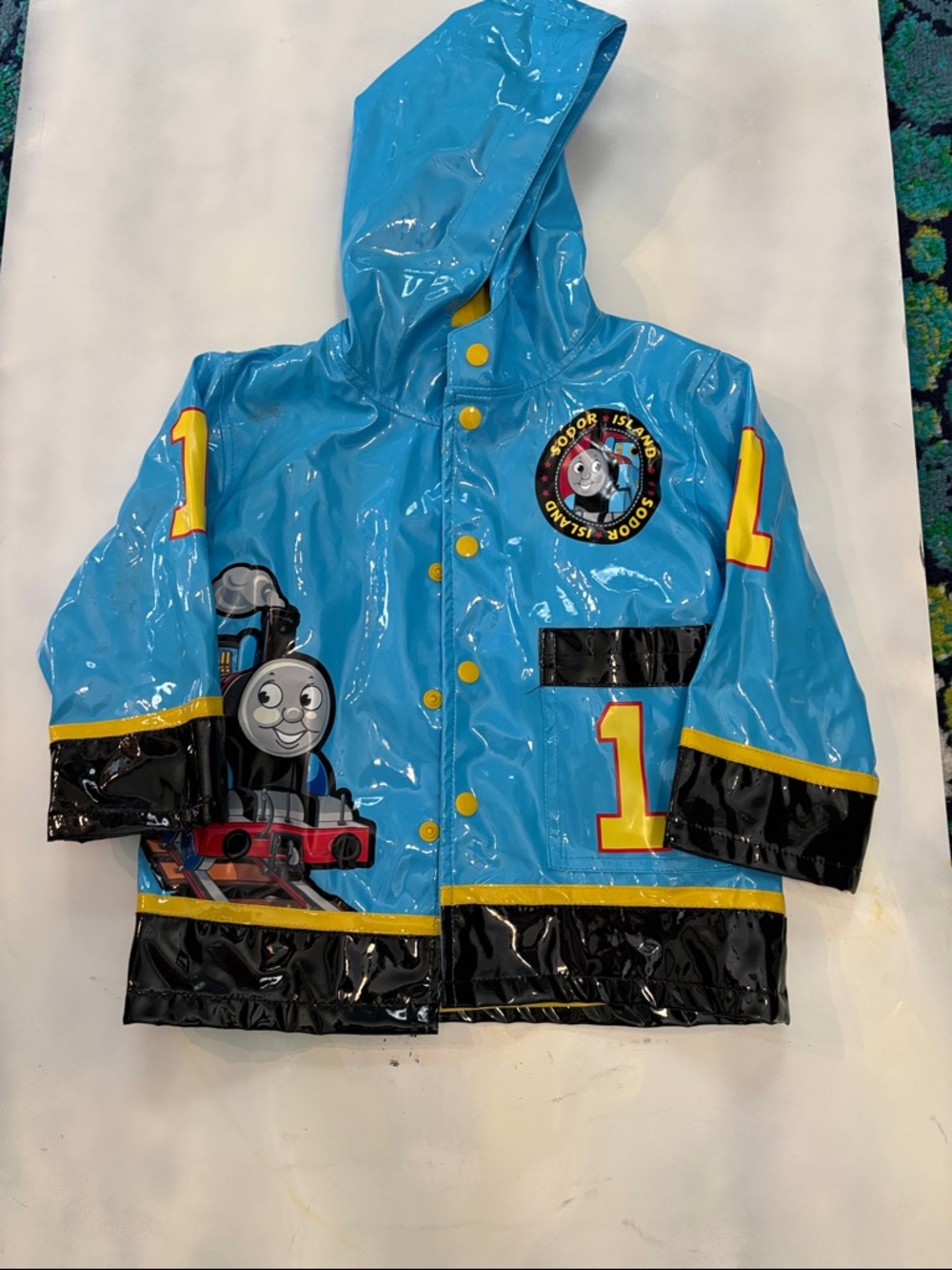 Thomas & Friends Yellow & Blue Kids Hooded Raincoat